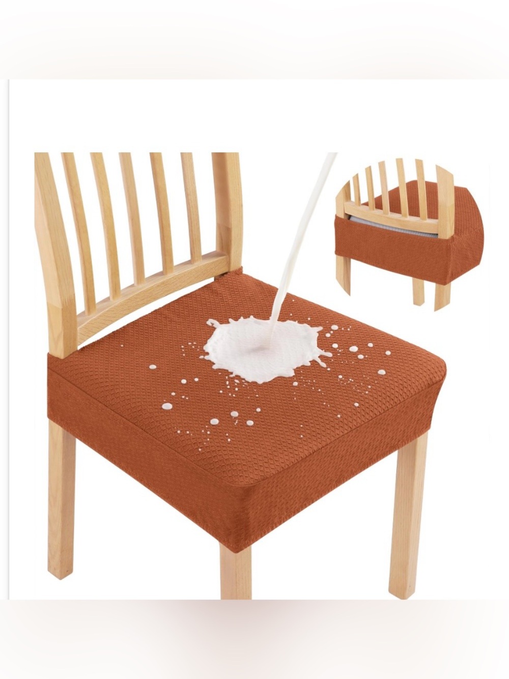 Waterproof Chair Seat Covers (2-Pack) RUST